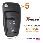 5 Xhorse Universal Wire Flip Remote A6L Style Silicagel 3 Buttons XKA600EN. Fixed Price $47.75.