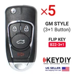 5X Keydiy Universal Flip Remote Gm Style B-series 4 Buttons B22-3+1. Fixed Price $47.95.