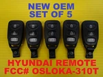 New Oem Set Of Hyundai Elantra Keyless Remote Fob OSLOKA-310T 95430-2H200. Fixed Price $91.88.