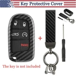 Super Carbon Fiber Hard Key Shell Fob Case Cover Holder For Jeep Grand Cherokee. Fixed Price $14.89.
