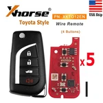 5PC Xhorse XKTO12EN Remote Key Flip For Toyota 4 Buttons Vvdi Tool Max. Fixed Price $39.95.