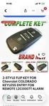 J-style Flip Chevrolet Colorado Keyless Entry Fob Remote L2C0007T Alarm Usa. Fixed Price $24.99.