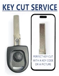 Key Cut Service + Vw Volkswagen 2000 - 2005 HU66T6 Transponder. Fixed Price $24.99.