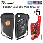 5X Xhorse XKLKS2EN For Lexus Style Universal Flip Wired Remote Key 3 Buttons. Fixed Price $43.95.