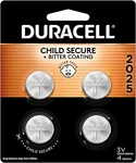 Duracell CR2025 3V Lithium Batteries, Child-safe, 4-PACK For Key Fob. Fixed Price $14.99.