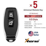 5PCS Xhorse XKGD22EN Universal Garage Remote Key For G.d Style Vvdi Tool. Fixed Price $30.95.