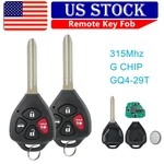 For 2010 2011 2012 2013 Toyota Corolla Keyless Remote Control Fob + G Chip. Fixed Price $18.79.