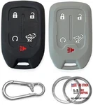 2-PACK Silicone Key Fob Covers Click&fit Compatible With Chevy Black, Grey. Fixed Price $13.31.
