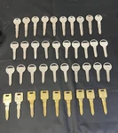 Ilco MZ13, MZ16, MZ27, MZ19 Assorted Key Blanks For Mazda Models - Lot Of 38. Fixed Price $50.00.