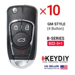10X Keydiy Universal Flip Remote Gm Style B-series 4 Buttons B22-3+1. Fixed Price $88.75.