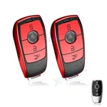 2X Red Tpu Leather Full Protect 3 Button Remote Key Fob For Mercedes Class. Fixed Price $17.99.