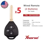 5PCS Xhorse XKTO23EN 2NDGENERATION Wire Remote Key Toyota Flat Left Buttons Us. Fixed Price $36.95.