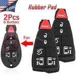 2 For Dodge Grand Caravan 6BTN Keyless Remote Start Fob Shell Rubber Pad. Fixed Price $8.99.