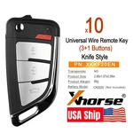 10X Xhorse Universal Wire Remote Key Knife Style Flip 4 Button XKKF20EN For Vvdi. Fixed Price $44.95.