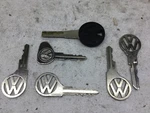 X6 Vw Key Logo Emblem Jewelry Craft Art Brass Vintage Bug Bus Decorative Lot. Fixed Price $30.00.
