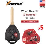 5PCS Xhorse XKTO24EN Remote Key For Toyota 3 Button Tool Max /VVDI2. Fixed Price $36.95.