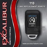 New Excalibur Omega 118 1-BUTTON Replacement Remote Control Elvntqa For RS-271. Fixed Price $39.99.