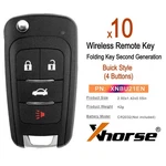 10X Xhorse For Buick Style Universal Wireless Remote Key Flip 4 Buttons XNBU21EN. Fixed Price $117.95.