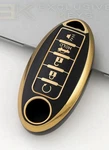 Nissan 5 Button Key Fob Cover (pack Of 2) Black And Gold . As Seen Fb. Fixed Price $20.00.