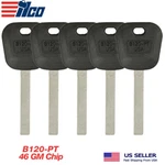 5X Ilco Transponder Key For Gm B120-PT Philips Id 46 Circle + Chip. Fixed Price $39.95.