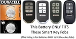 Remote Key Fob Replacement Battery For Honda Smart - Duracell CR2032 Pack. Fixed Price $8.29.