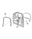 Genuine Mopar Glass Channel Run Weatherstrip Left 55360959AC. Fixed Price $96.05.
