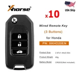 10 Xhorse XKHO20EN For Honda Remote Key 3 Button Tool Pro /VVDI2. Fixed Price $38.95.