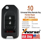 5X Xhorse Universal Wire Remote Key For Honda Flip 2+1 Button XKHO02EN Vvdi. Fixed Price $38.95.