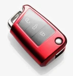 Car Flip Key Fob Cover Case For Volkswagen Vw Golf MK7 Tiguan Skoda Octavia. Fixed Price $8.06.