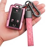 Sindeda For Chevrolet Fob Cover With Keychain Soft Full 4 Buttons, Pink. Fixed Price $23.58.