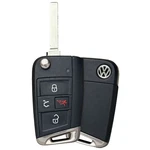 Used Oem Vw Golf Alltrack Gti Flip Key Fob Remote 5G0.959.752.BE Chrome Bottom. Fixed Price $69.99.