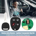 315MHZ Keyless Entry Remote Ignition Transponder Fob For Cadillac Cts 03-07. Fixed Price $15.87.