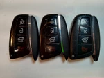 Lot Of 3 Oem Hyundai Smart Key Fob Remotes KCC-CRM-SVI-DMFGE04 Buttons. Fixed Price $90.00.