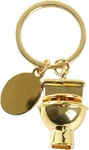 1PC Golden Personality Creative Mini Toilet Shape Metal Keychain 2,. Fixed Price $9.07.