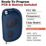 Replacement Flip Keyless Remote For Maserati Granturismo Quattroporte RX2TRF937. Fixed Price $33.90.