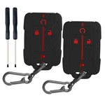Qbuc 2PCS For Chevrolet Key Fob Cover, Soft Universal, C:black Red+black. Fixed Price $14.76.