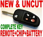 New Uncut Flip Transponder Chip Remote For Jag S-type X350 Keyless Entry Fob. Fixed Price $39.35.