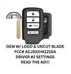 Oem 2015-2016 Honda Cr-v Driver #2 Smart Key ACJ932HK1210A 72147-T0A-A31. Fixed Price $49.99.