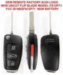 Oem Audi A3 Q3 S3 Keyless Remote Fob New Uncut Flip NBGFS12P71. Fixed Price $39.99.