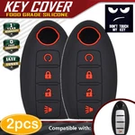 2X Silicone Smart Key Fob Cover Case For 4 Button Remote Nissan Rogue Frontier. Fixed Price $9.19.