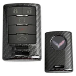 Real Black Carbon Fiber Key Fob Cover For Chevy C7 Corvette Stingray Smart. Fixed Price $48.44.