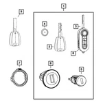 Mopar 68365840AA Keyless Entry Transmitter. Fixed Price $173.26.