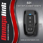 New 551 Omegalink 5-BUTTON 1-WAY Remote Control TBQT12-SS1W. Fixed Price $34.99.
