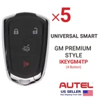 5X Autel Universal Smart For Premium Style Button IKEYGM4TP. Fixed Price $119.75.