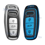 2X Silver+blue Tpu Full Protect Key Cover Case For Audi A3 A6 A7 A8 E-tron S7 S8. Fixed Price $15.99.