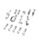 Genuine Mopar Integrated Key Fob Transmitter 68417822AB. Fixed Price $124.95.