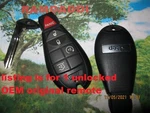 Mint Unlocked Oem 2011 Jeep Grand Cherokee 05026453 Remote IYZ-C01C Fobik. Fixed Price $79.95.