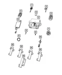 Genuine Mopar Integrated Key Fob Transmitter 68584163AA. Fixed Price $118.17.