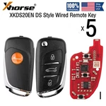 5PCS Xhorse XKDS20EN Vvdi V2 Universal Wired Remote Key For Style 3 Buttons. Fixed Price $39.95.
