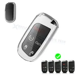 Glossy Silver Tpu Soft Smart Key Cover Fob Holder For Jeep Chrysler Dodge 2011+. Fixed Price $11.98.